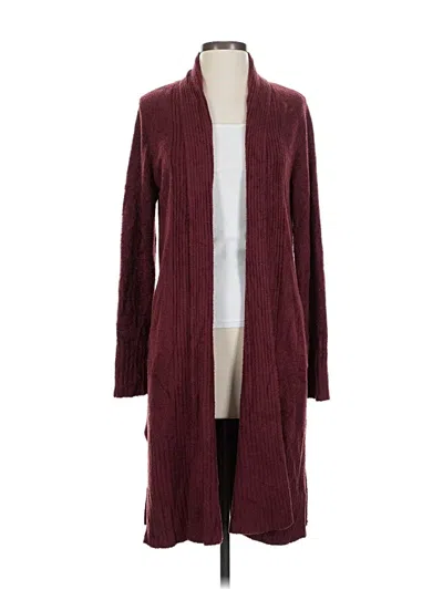 Pre-owned Barefoot Dreams Cozychic Lite Kimono In Burgundy