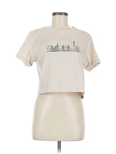 Pre-owned Love Peace & Lazy Days Short Sleeve T-shirt In White