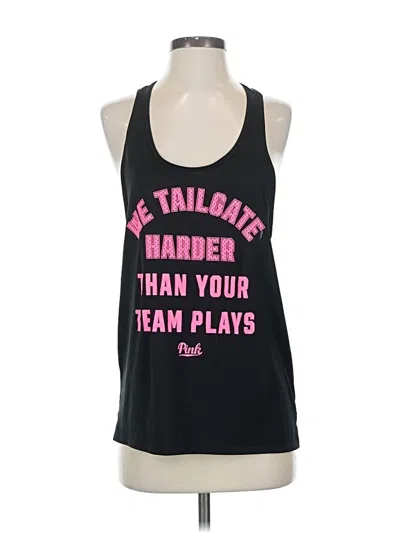 Pre-owned Victoria's Secret Pink Tank Top Black Halter Neckline Tops