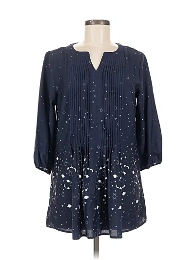 Pre-owned Wayward Fancies 3/4 Sleeve Blouse In Blue