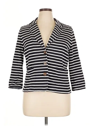 Pre-owned Lands' End Blazer Jacket In White