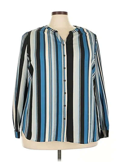 Pre-owned Db Established 1962 Long Sleeve Blouse In Blue