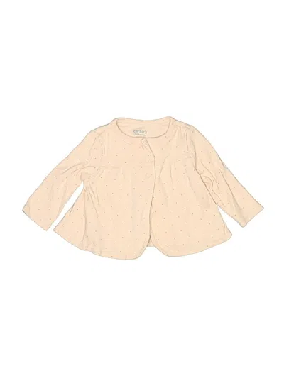 Pre-owned Child Of Mine By Carter's Babies' 3/4 Sleeve Blouse In Brown