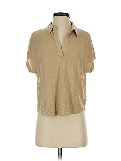Pre-owned Gap Short Sleeve Polo Shirt In Brown
