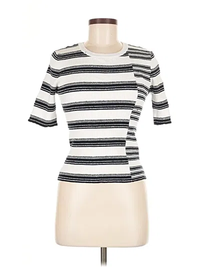 Pre-owned Dkny Cardigan Sweater In White