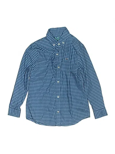 Pre-owned Vineyard Vines Kids' Long Sleeve Button Down Shirt In Blue