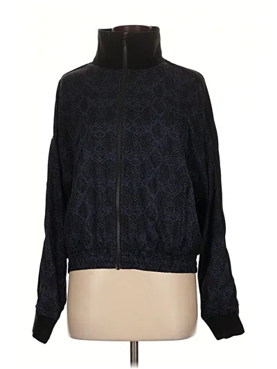 Pre-owned Athleta Track Jacket In Blue