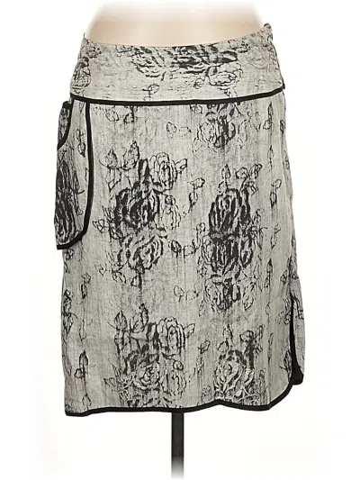 Pre-owned Carol Young Undesigned Casual Skirt In Silver