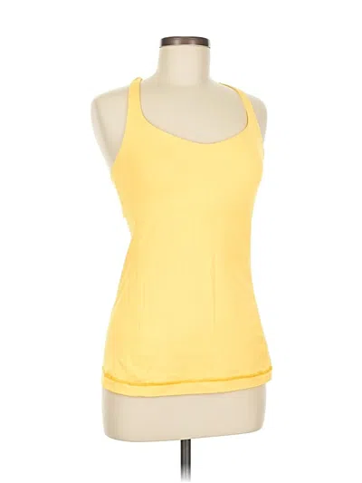 Pre-owned Lululemon Athletica Tank Top Yellow Strapless Neckline Tops