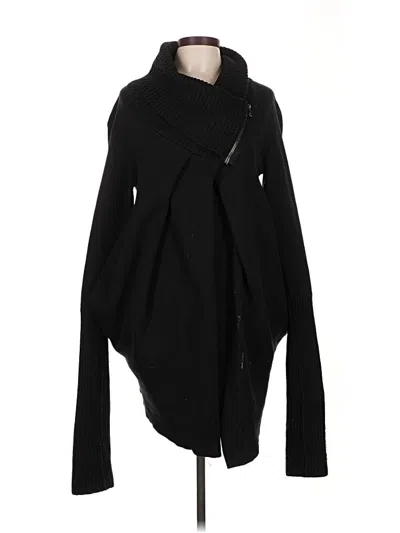 Pre-owned Patrizia Pepe Wool Cardigan Sweater In Black