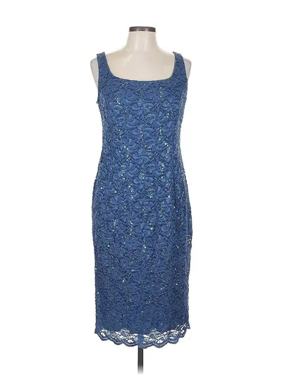 Pre-owned Alex Evenings Cocktail Dress In Blue