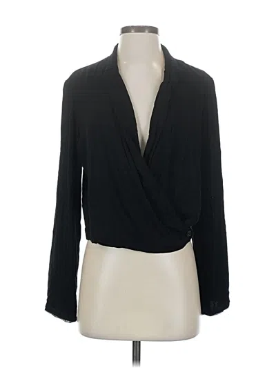 Pre-owned Ett:twa By Anthropologie Long Sleeve Blouse In Black