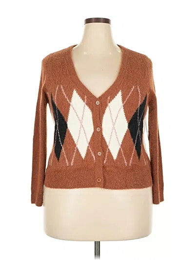 Shoedazzle Cardigan Sweater In Brown