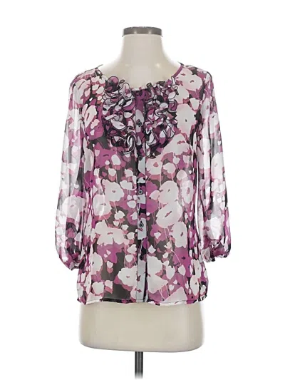 Pre-owned East5th 3/4 Sleeve Blouse In Purple