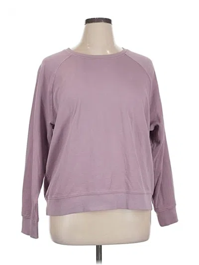 Pre-owned Athleta 3/4 Sleeve T-shirt In Purple