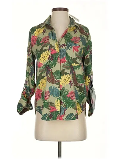 Velvet Heart 3/4 Sleeve Blouse In Green