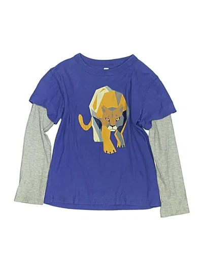 Pre-owned Tea Kids' Long Sleeve T-shirt In Blue