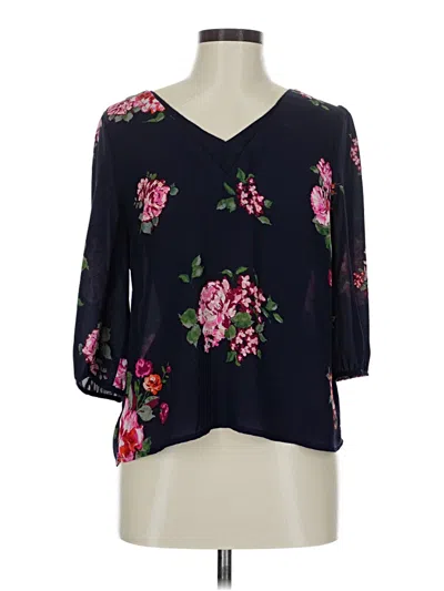 Pre-owned Skies Are Blue 3/4 Sleeve Blouse In Black