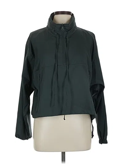 Pre-owned Girlfriend Collective Windbreaker Jacket In Green