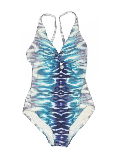 Pre-owned Carmen Marc Valvo One Piece Swimsuit In Blue