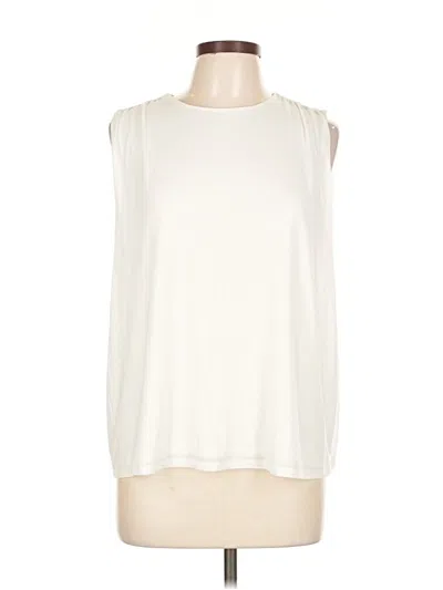Pre-owned Express Sleeveless Blouse In White