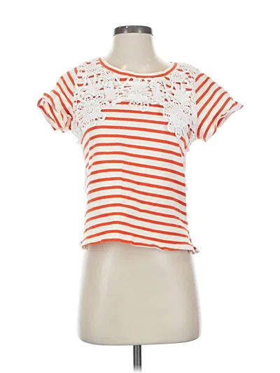 Pre-owned Maeve By Anthropologie Short Sleeve T-shirt In Orange