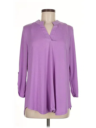 Dear Scarlett 3/4 Sleeve Blouse In Purple