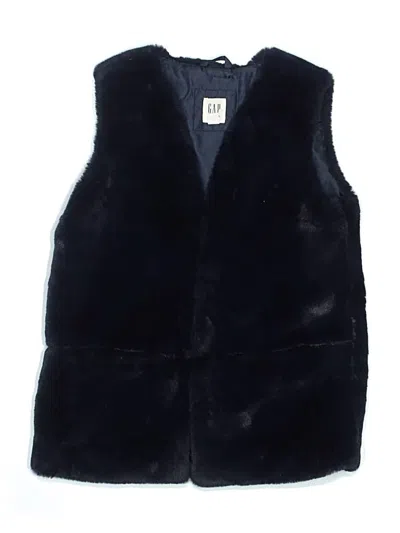 Pre-owned Gap Kids' Faux Fur Vest In Blue