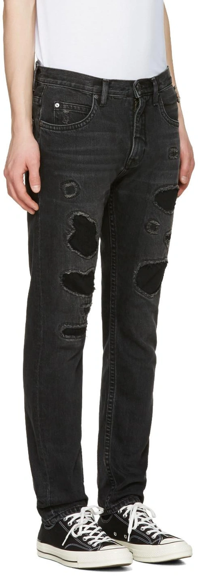 Helmut Lang Hemut Lang X Travis Scott Distressed Jeans In Black | ModeSens