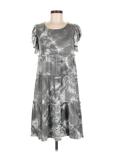 Pre-owned Zenana Casual Dress In Gray