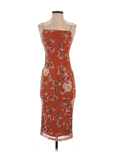 Pre-owned Lulus Cocktail Dress In Orange