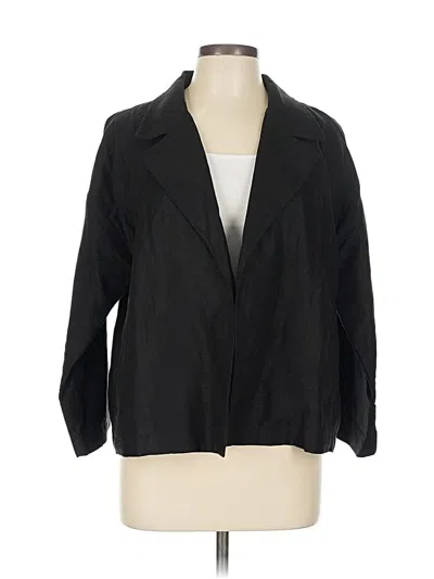 Pre-owned Eileen Fisher Blazer Jacket In Black