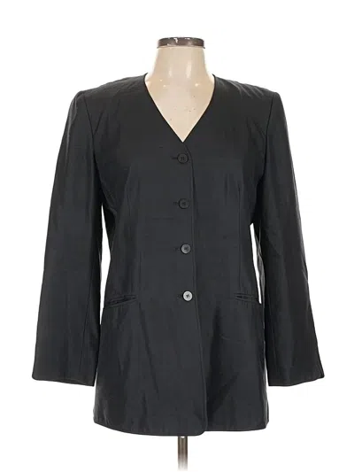 Pre-owned Ann Taylor Silk Blazer Jacket In Gray