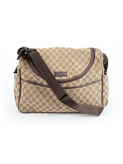 Pre-owned Gucci Diaper Bag In Brown