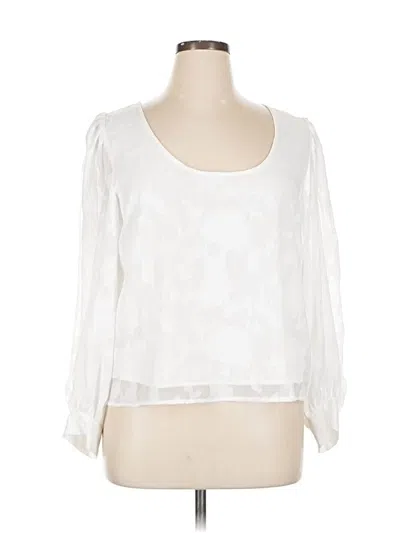 Pre-owned Saltwater Luxe 3/4 Sleeve Blouse In White