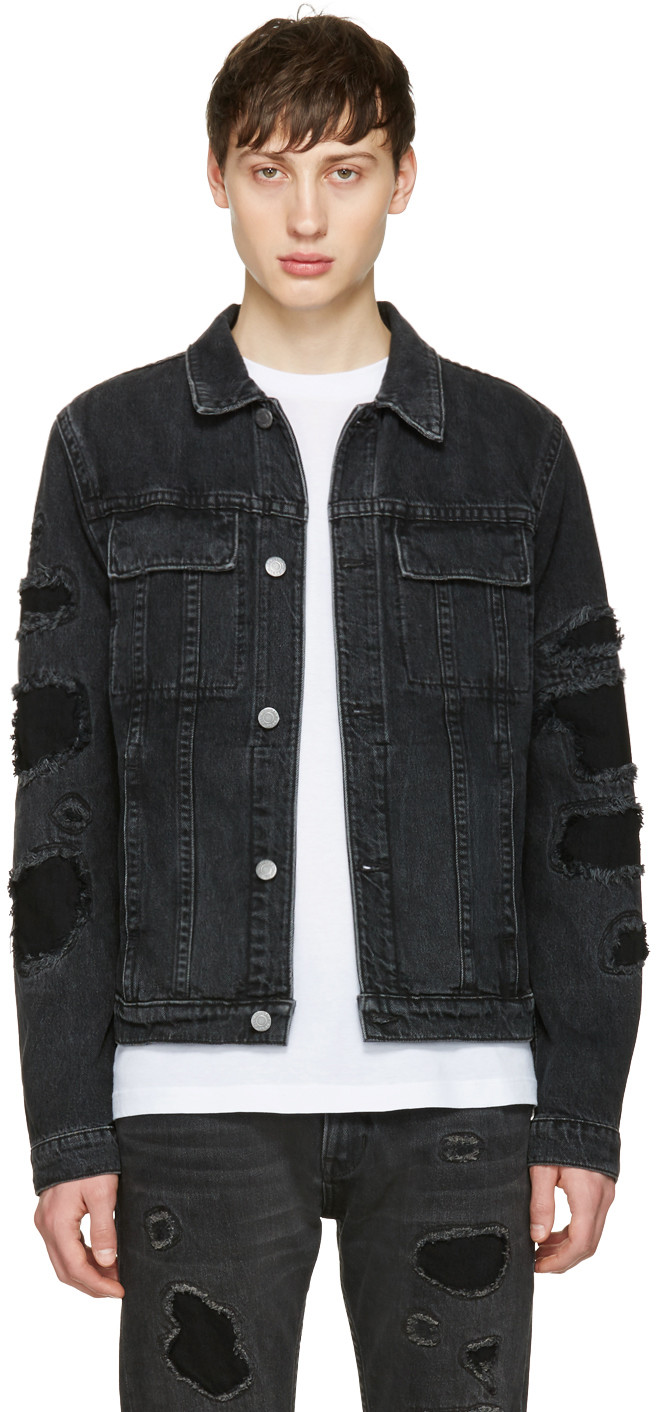 helmut lang distressed denim jacket