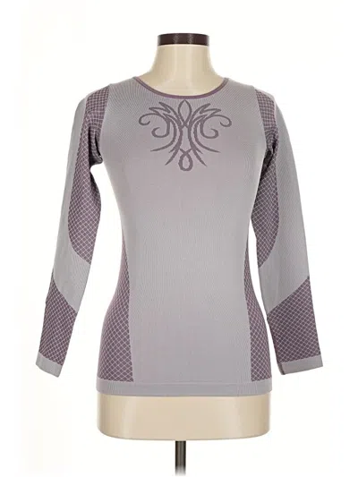 Pre-owned Athleta Long Sleeve T-shirt In Gray