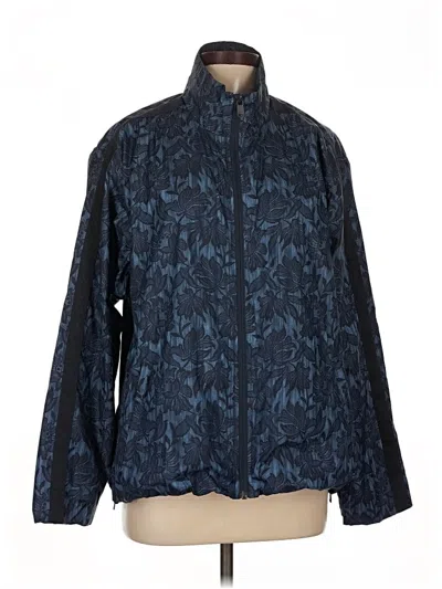 Pre-owned Athleta Track Jacket In Blue