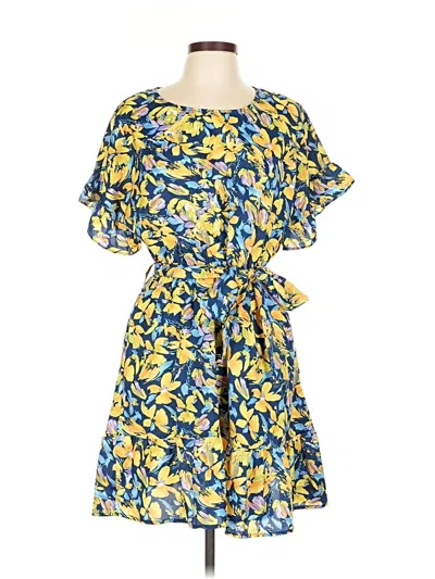 Melloday Casual Dress In Yellow