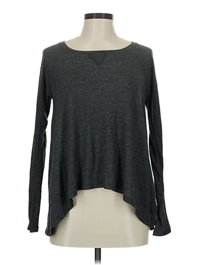 Pre-owned Hollister Long Sleeve T-shirt In Gray