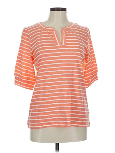 Pre-owned Talbots 3/4 Sleeve T-shirt In Orange
