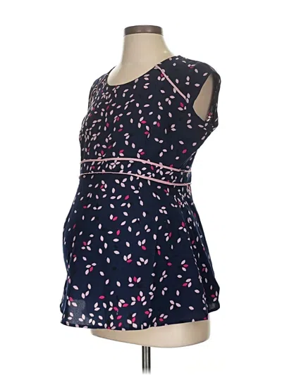 Pre-owned Motherhood Sleeveless Blouse In Blue