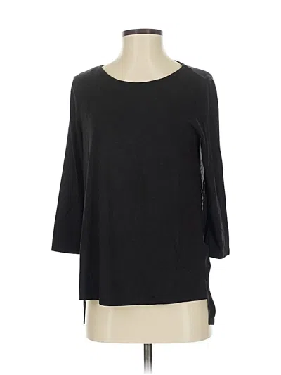 Pre-owned Michael Michael Kors 3/4 Sleeve Top Black Boatneck Tops