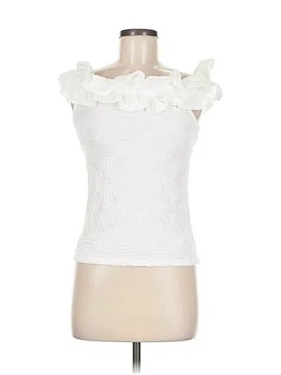 Pre-owned Maeve Sleeveless Blouse In White