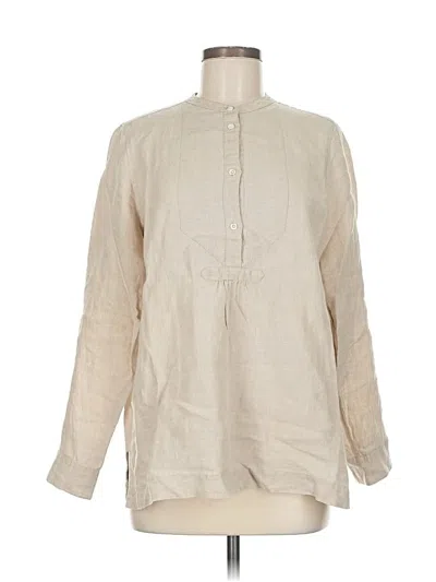 Pre-owned Baird Mcnutt For J.crew Long Sleeve Blouse In White