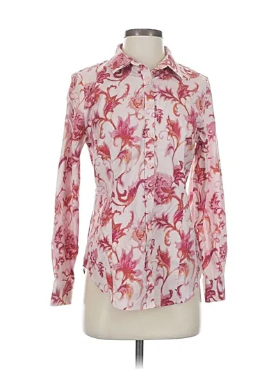 Pre-owned Chico's Long Sleeve Blouse In Pink