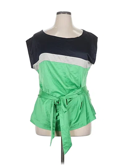 Pre-owned New York And Company Sleeveless Blouse In Green