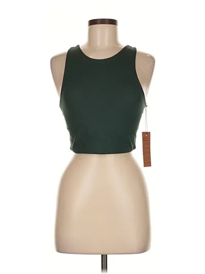Pre-owned Girlfriend Collective Tank Top Green Halter Neckline Tops