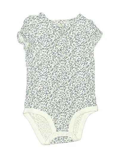 Pre-owned Oshkosh B'gosh Babies' Short Sleeve Onesie In White