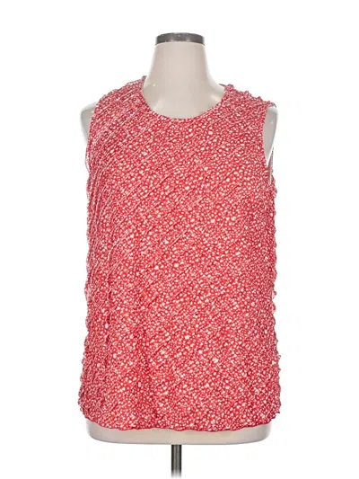 Pre-owned Cj Banks Sleeveless Blouse In Red